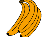 Desenho Plátanos pintado por bananas