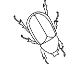 Desenho Escaravelho pintado por Mariel
