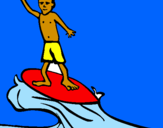 Desenho Surfe pintado por estefani