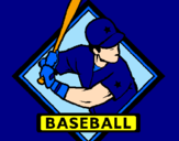Desenho Logo de basebol pintado por joão