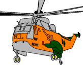 Desenho Helicoptero de resgate pintado por artur