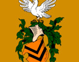 Desenho Escudo de armas e águia pintado por anónimo
