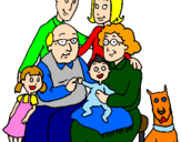 Desenho Família pintado por NILLOPES