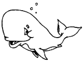 Desenho Baleia envergonhada pintado por bibi