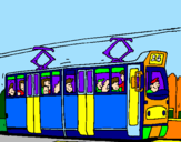 Desenho Eléctrico com passageiros pintado por VICENTE