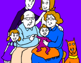 Desenho Família pintado por cristina
