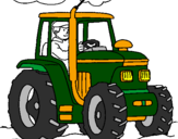 Desenho Tractor em funcionamento pintado por jhjhjh