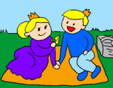 Desenho Príncipes de picnic pintado por lulu