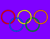 Desenho Argolas dos jogos olimpícos pintado por jogos olimpicos