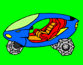 Desenho Moto espacial pintado por tiago