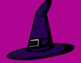 Desenho Chapéu de bruxa pintado por Luiza