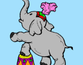 Desenho Elefante pintado por cléa