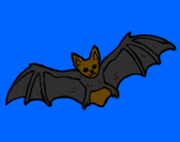 Desenho Morcego a voar pintado por ines
