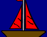 Desenho Barco veleiro pintado por ALLEN