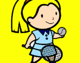 Desenho Rapariga tenista pintado por samira