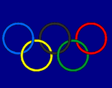 Desenho Argolas dos jogos olimpícos pintado por samira