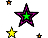 Desenho Estrela pintado por margarida