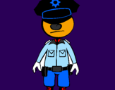 Desenho Agente de polícia pintado por luciano