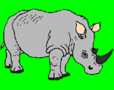 Desenho Rinoceronte pintado por GUSTAVO