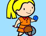Desenho Rapariga tenista pintado por Joana 