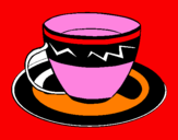 Desenho Taça de café pintado por henrique