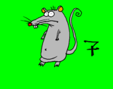 Desenho Rato pintado por kaiqui