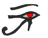 Desenho Olho de hórus pintado por gustavo gatao