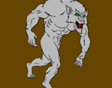 Desenho Homem lobo pintado por niccolas