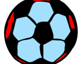 Desenho Bola de futebol pintado por caua