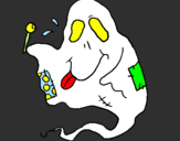 Desenho Fantasma guloso pintado por Ines cardeira