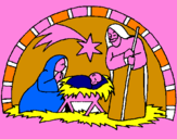Desenho Manjedoura de natal pintado por eduardo