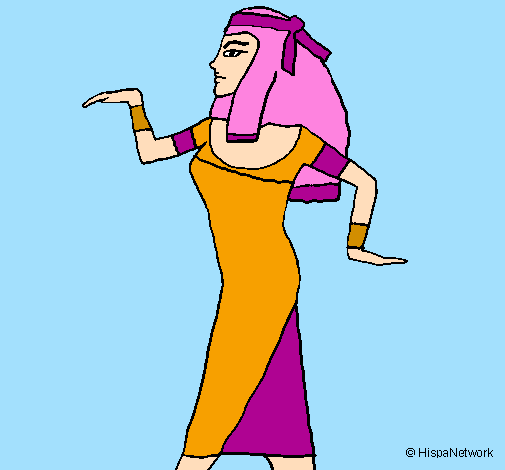 Desenho Bailarina egipcia  pintado por musa