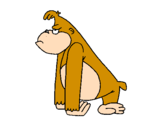 Desenho Macaco aborrecido pintado por joão pedro da silva ramos