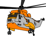Desenho Helicoptero de resgate pintado por tom