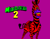 Desenho Madagascar 2 Marty pintado por rebeca vitoria