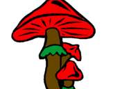 Desenho Cogumelos pintado por Bruno