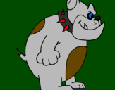 Desenho Bulldog inglês pintado por pedro