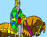 Desenho Cavaleiro a cavalo pintado por FRANCISCO