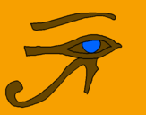 Desenho Olho de hórus pintado por bruno