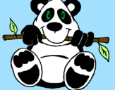 Desenho Urso panda pintado por NIQUE