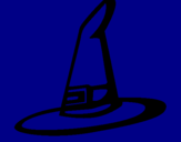 Desenho Chapéu de bruxa pintado por rafaela