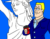Desenho Estados Unidos da América pintado por Starsky 