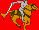 Desenho Cavaleiro a cavalo IV pintado por mc.andrezinho falo porra