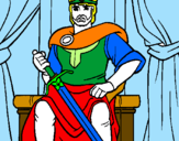 Desenho Cavaleiro rei pintado por gustavo   willer