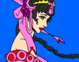 Desenho Princesa chinesa pintado por mulan