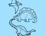 Desenho Três classes de dinossauros pintado por Nadim_Bittar