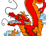 Desenho Dragão japonês pintado por ROBSON /GUERREIRO 