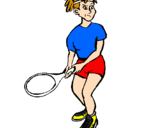 Desenho Rapariga tenista pintado por daniela