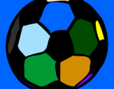 Desenho Bola de futebol pintado por javier a.