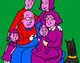 Desenho Família pintado por pedro